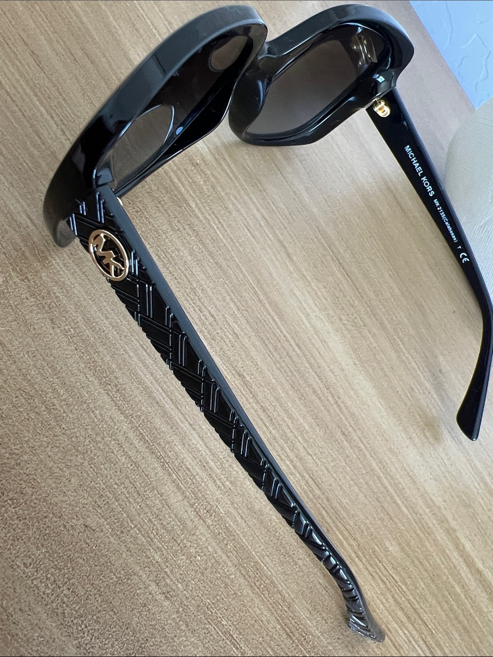 Michael Kors Black Sunglasses with Gold Logo Accent
